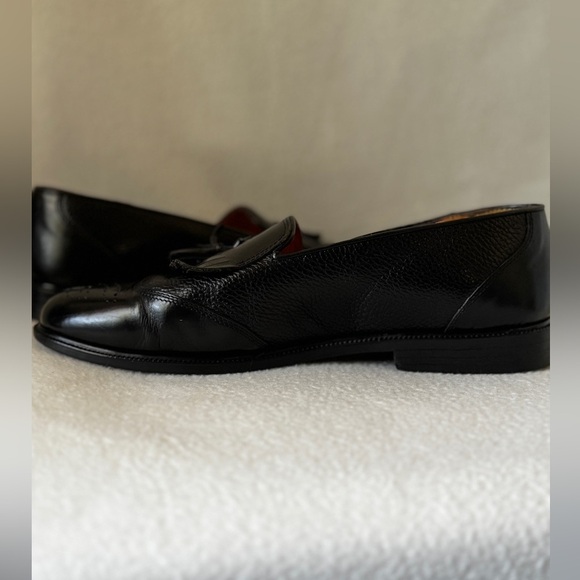 Stanley Blacker Men’s size 10 Leather Black Tasseled Loafers - Picture 15 of 16